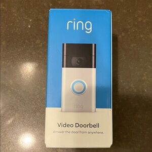 Ring Video Doorbell in Blue and Silver